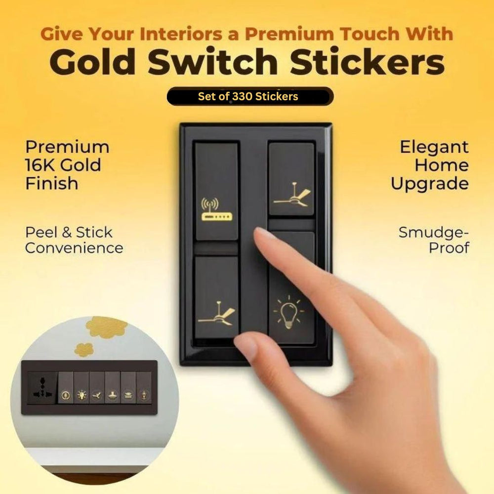 Golden Switch Stickers (330 Stickers)